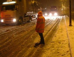 Bolu'da yoğun kar ulaşımı aksatıyor