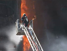 Samsun'da korkutan yangın